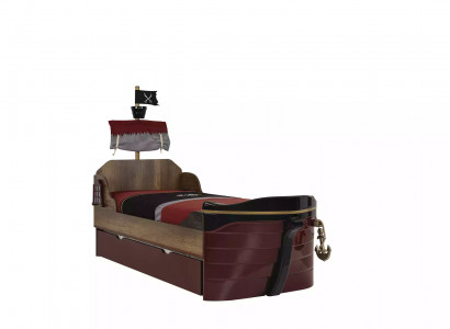 Functional bed pirate beds children's bed bed wood youth bed brown pirates